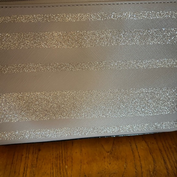 Kate Spade Haven Lane Ramey Crossbody Bag Purple Glitter Stripes - Picture 9 of 14